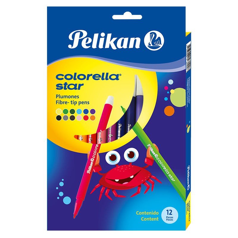 Marcador Pelikan Colorella Escolar 12 Colores.